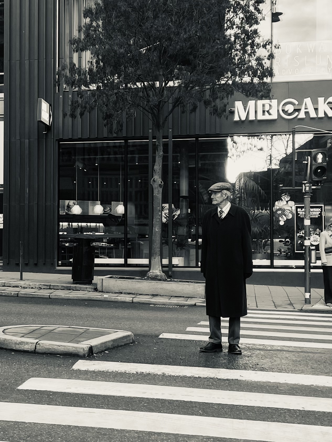 Stockholm, novembre 2025, homme âgé à l'air rapace